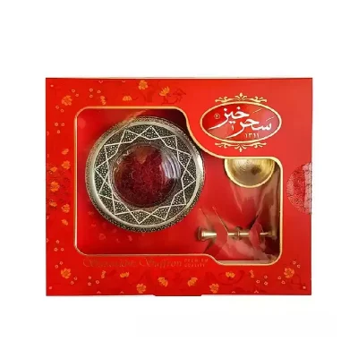 عکس زعفران سرگل (۴ گرم خاتم کادویی)